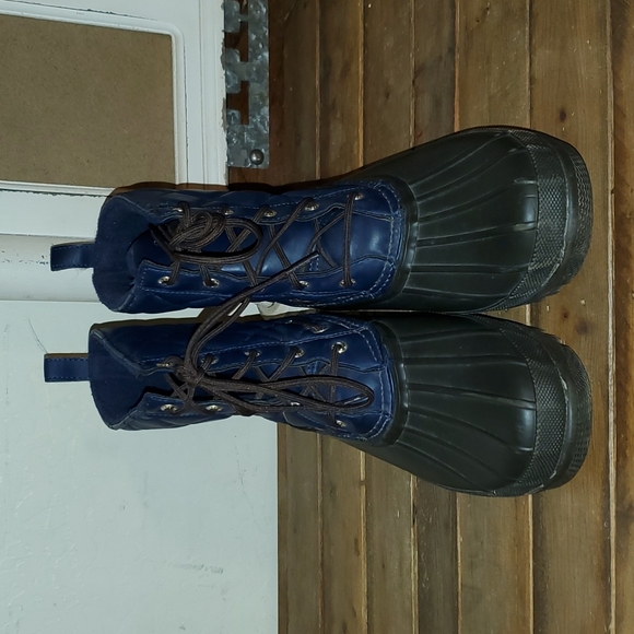Sperry brown and blue boots size US 8 - Picture 4 of 6